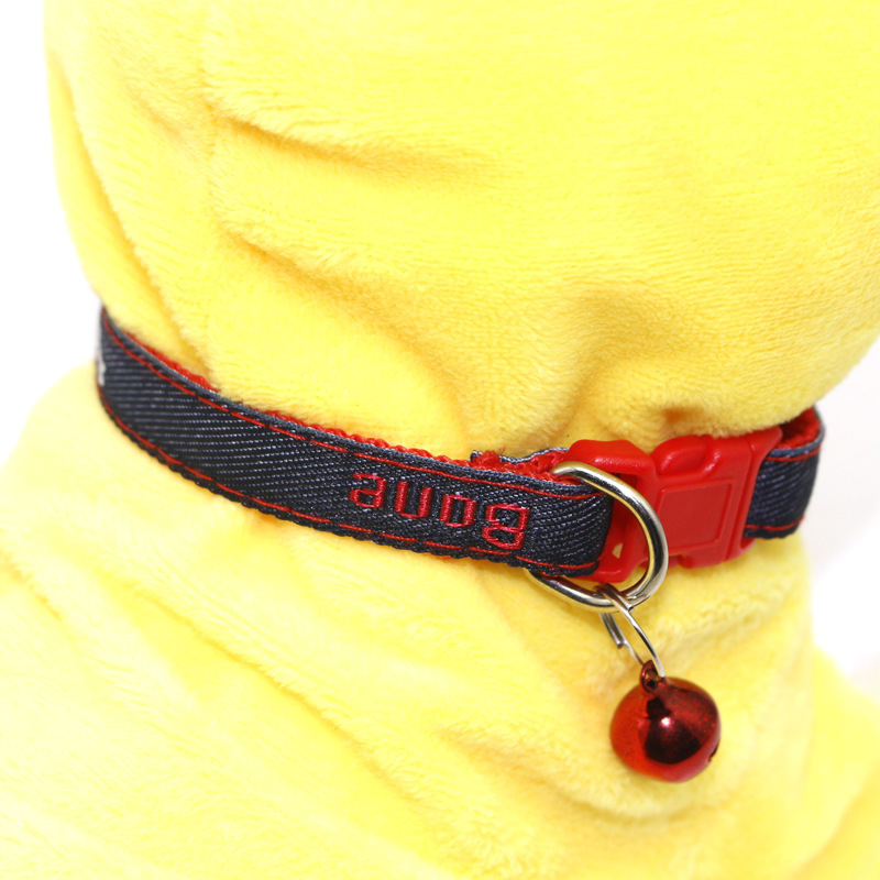 Pet Denim Collar Pet Bell Collar Cat Collar Dog Collar Patch Collar Ornament Pet Denim Collar Pet Bell Collar Cat Collar Dog Collar Patch Collar Ornament