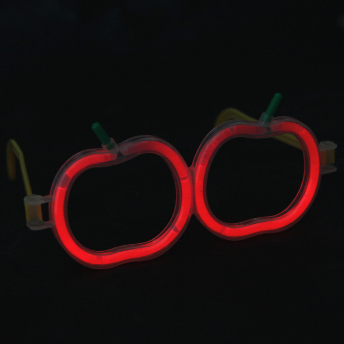 Wholesale light sticks glow toy glasses aluminum foil bags of luminescent apples glasses children cheering props Wholesale light sticks glow toy glasses aluminum foil bags of luminescent apples glasses children cheering props