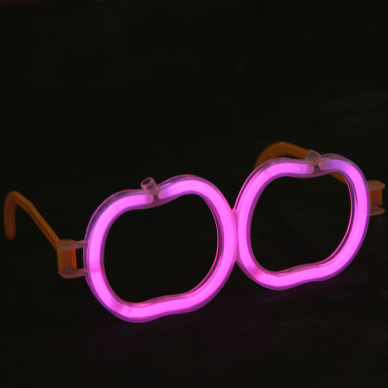 Wholesale light sticks glow toy glasses aluminum foil bags of luminescent apples glasses children cheering props