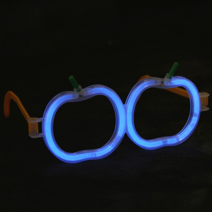 Wholesale light sticks glow toy glasses aluminum foil bags of luminescent apples glasses children cheering props Wholesale light sticks glow toy glasses aluminum foil bags of luminescent apples glasses children cheering props