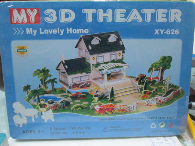 Big 8 bubble template three-dimensional puzzle 3D jigsaw XY631 three little pigs pattern Big 8 bubble template three-dimensional puzzle 3D jigsaw XY631 three little pigs pattern