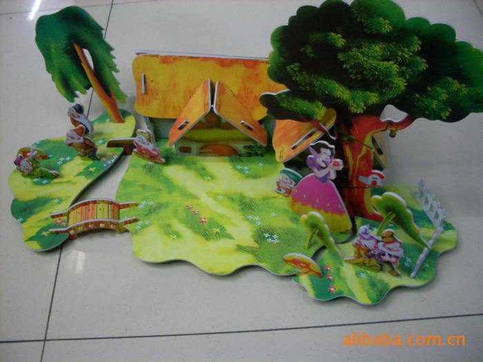 Big 8 bubble template three-dimensional puzzle 3D jigsaw XY631 three little pigs pattern Big 8 bubble template three-dimensional puzzle 3D jigsaw XY631 three little pigs pattern
