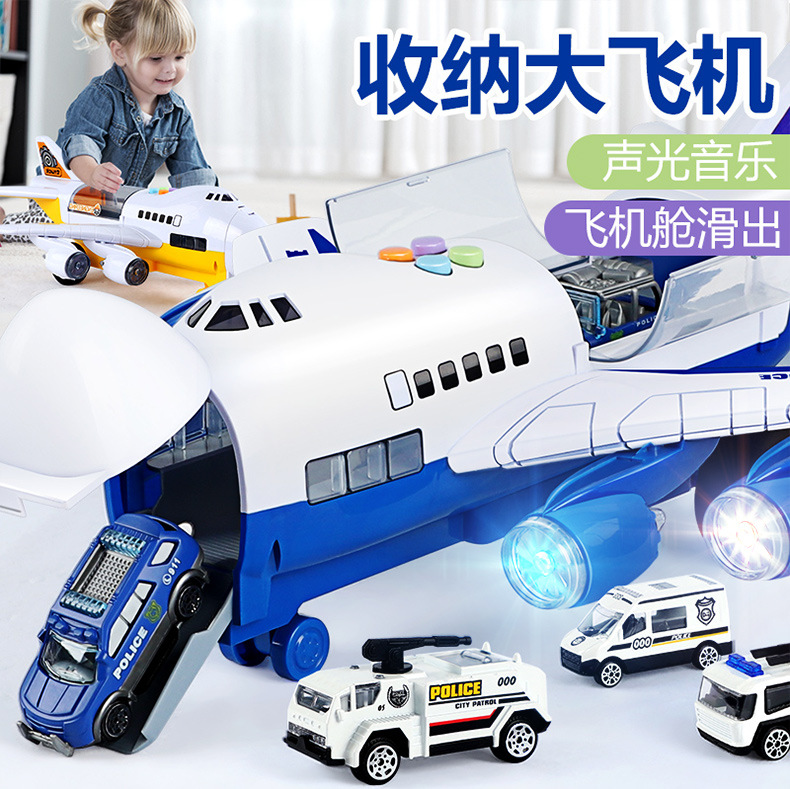 Children toy plane baby boys super-sized music track resistance of Toy Car Simulation Model of Aircraft