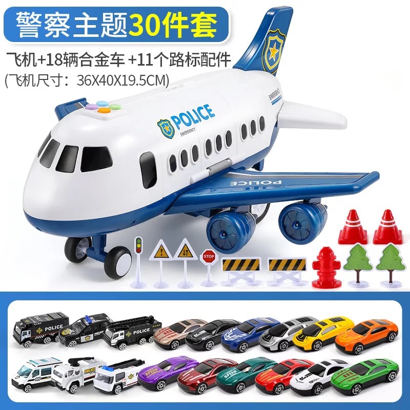 Large Musical Story Track Inertia Children&#039;s Toy Plane Artificial Passenger Aircraft Little Plane Toy