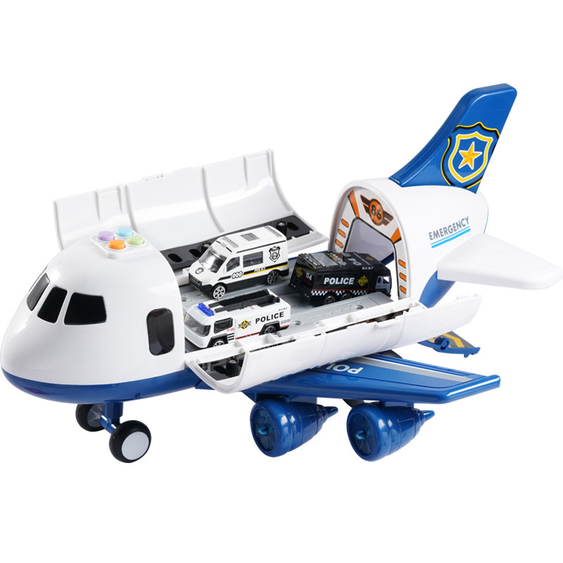 Large Musical Story Track Inertia Children&#039;s Toy Plane Artificial Passenger Aircraft Little Plane Toy