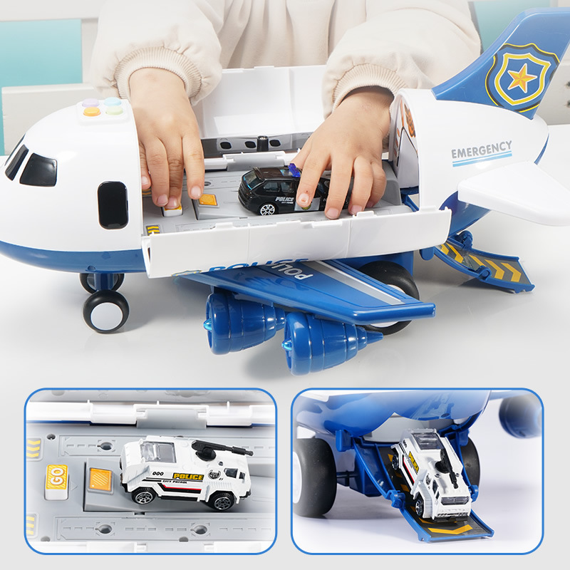 Large Musical Story Track Inertia Children&#039;s Toy Plane Artificial Passenger Aircraft Little Plane Toy