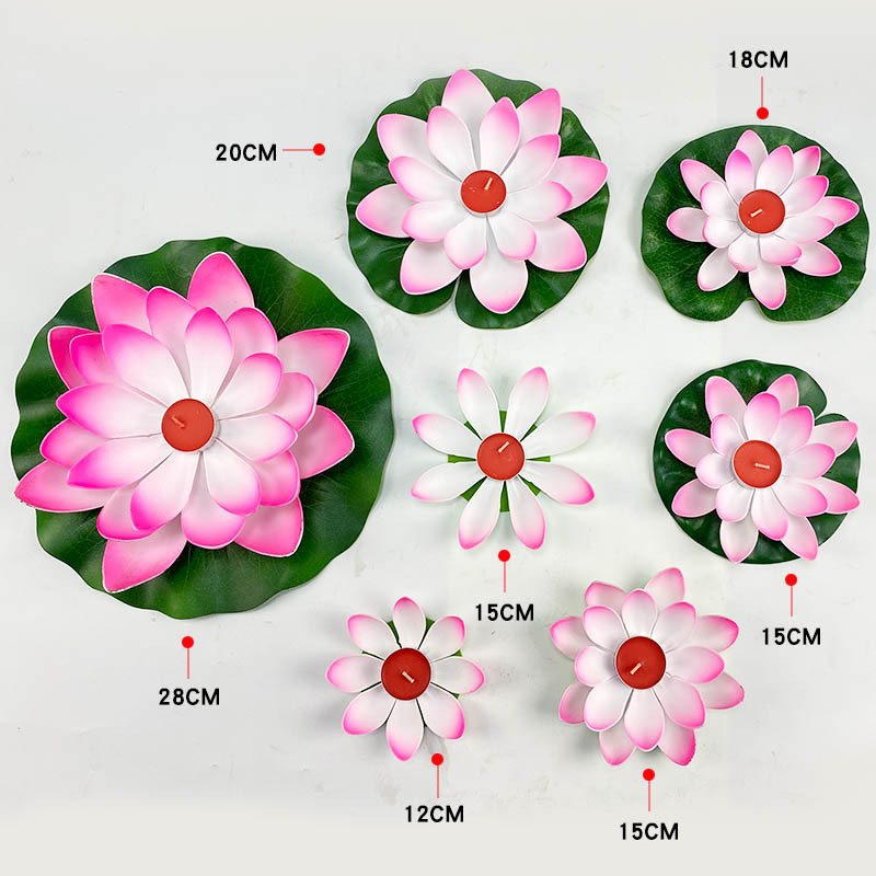 Lotus Lantern Wish Lotus Lamp Candle Lotus Lamp Water Lamp Mid-Autumn Festival Blessing Lamp 12cm to 28cm Factory Spot