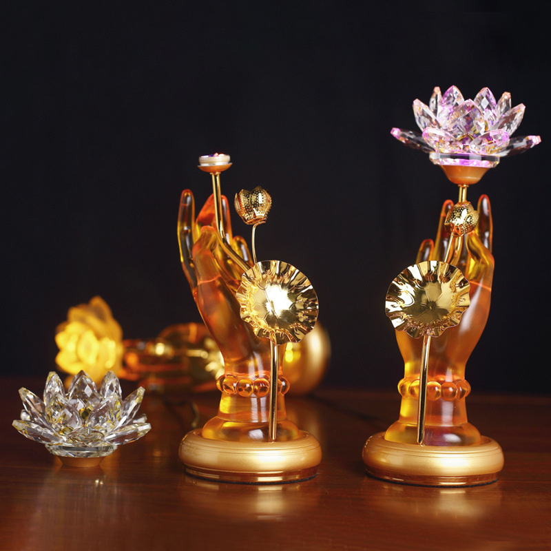 Lotus Lantern  Lamp Buddha Worship Buddha Lamp Lotus Lamp Home Buddha Lamp Temple Buddha Lamp Factory Wholesale