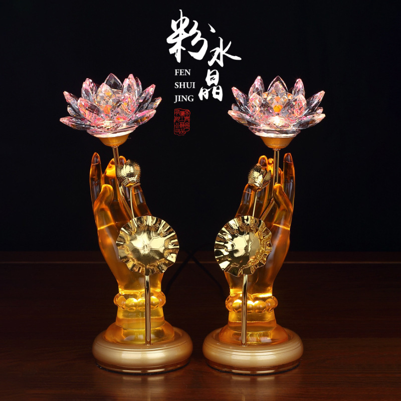 Lotus Lantern  Lamp Buddha Worship Buddha Lamp Lotus Lamp Home Buddha Lamp Temple Buddha Lamp Factory Wholesale