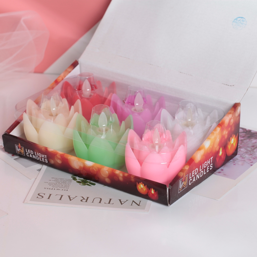 Buddha Worship Lotus Lamp Electronic Luminous Buddhist Activity Lotus Lantern Buddha Worship Lotus Lamp Electronic Luminous Buddhist Activity Lotus Lantern