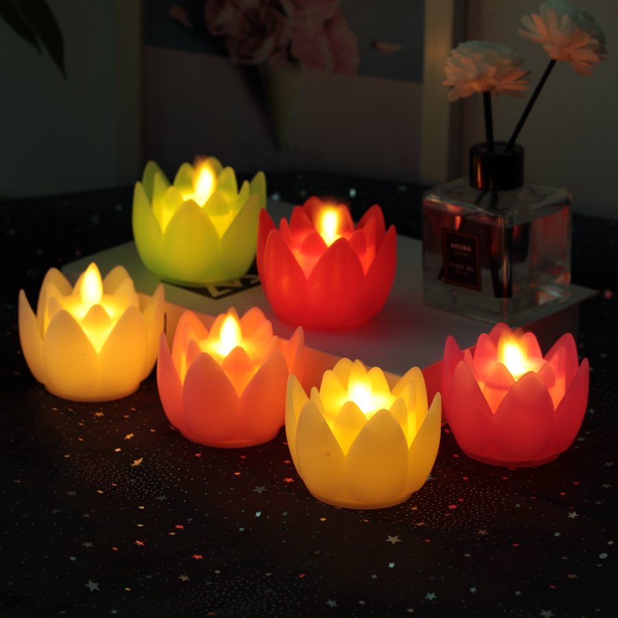 Buddha Worship Lotus Lamp Electronic Luminous Buddhist Activity Lotus Lantern Buddha Worship Lotus Lamp Electronic Luminous Buddhist Activity Lotus Lantern