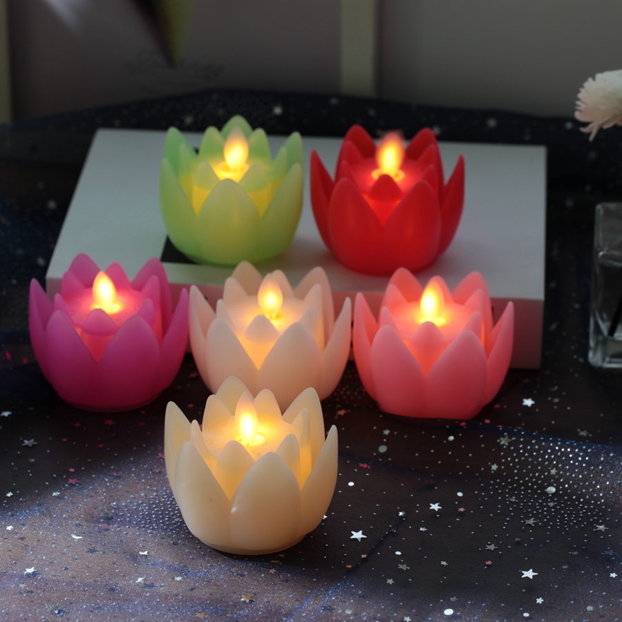 Buddha Worship Lotus Lamp Electronic Luminous Buddhist Activity Lotus Lantern Buddha Worship Lotus Lamp Electronic Luminous Buddhist Activity Lotus Lantern