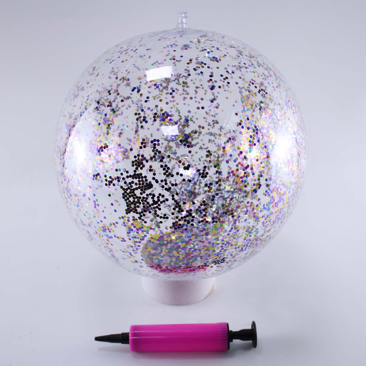Inflatable toys Cross-Border PVC Inflatable Beach Ball Transparent Sequin Ball Inflatable Beach Ball Toy Perennial Spot
