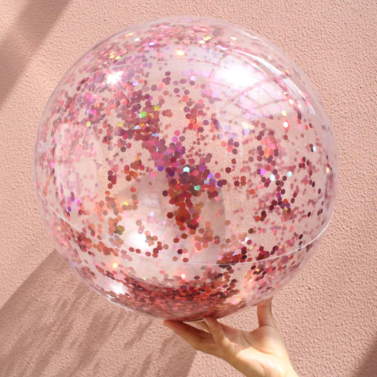 Inflatable toys Cross-Border PVC Inflatable Beach Ball Transparent Sequin Ball Inflatable Beach Ball Toy Perennial Spot