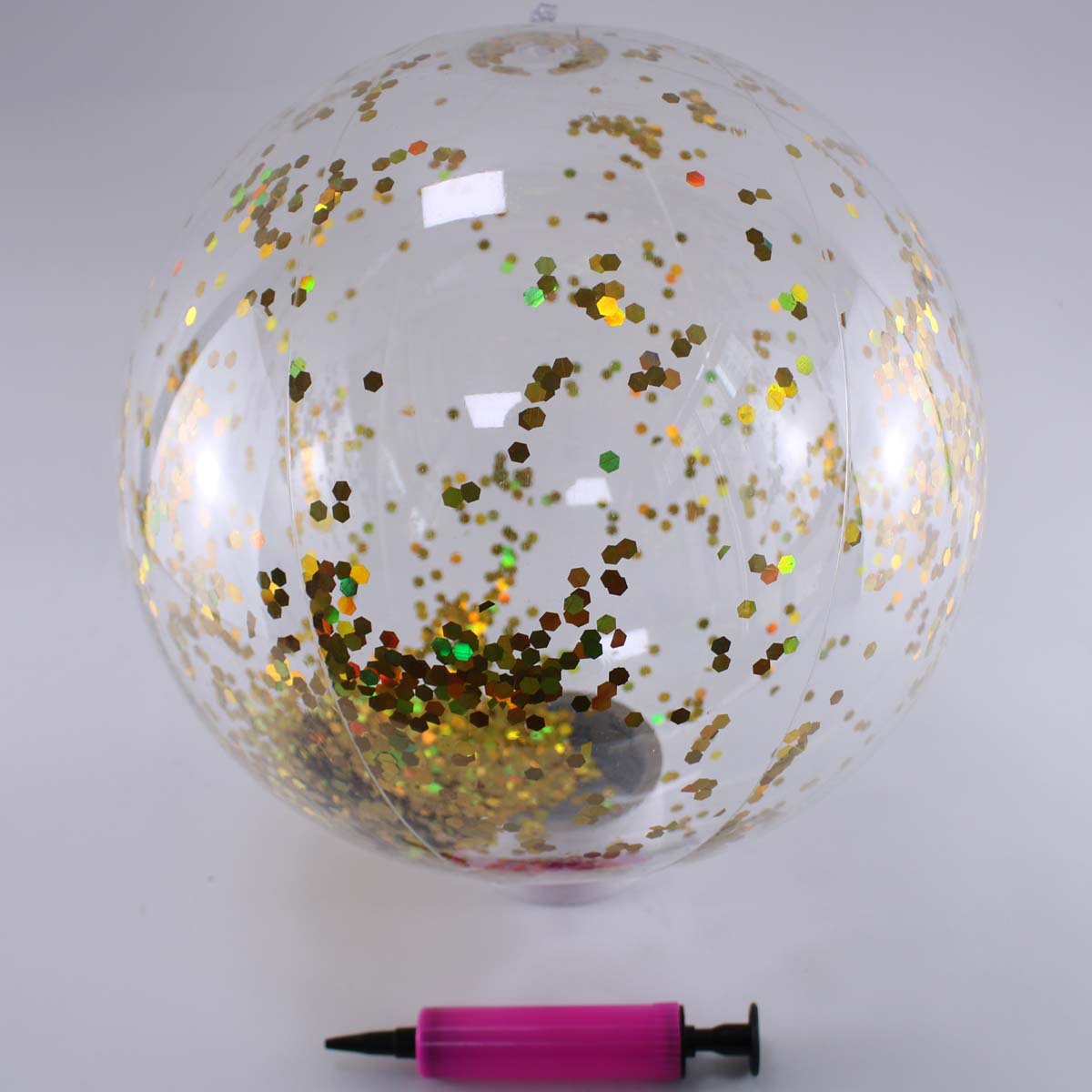 Inflatable toys Cross-Border PVC Inflatable Beach Ball Transparent Sequin Ball Inflatable Beach Ball Toy Perennial Spot