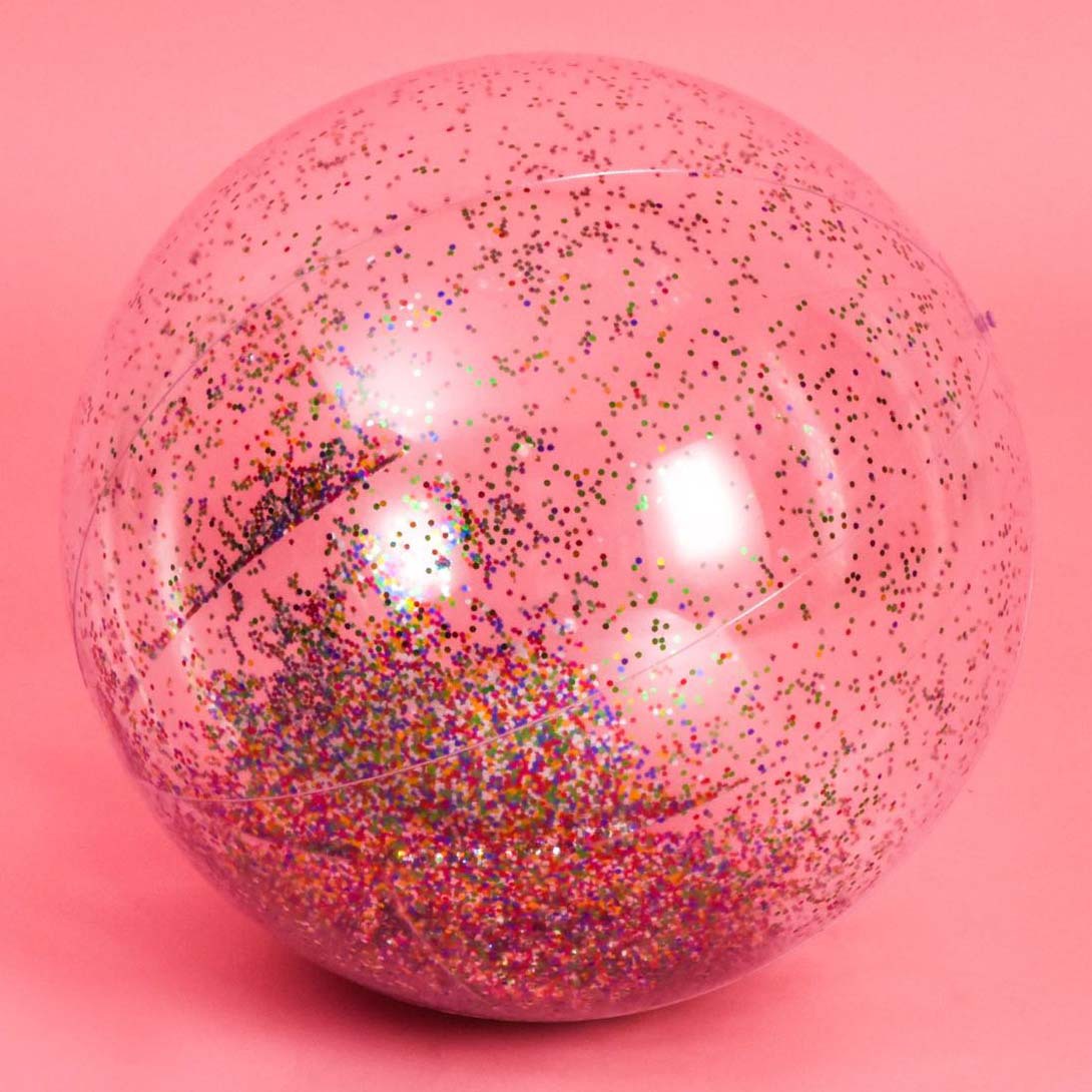 Inflatable toys Cross-Border PVC Inflatable Beach Ball Transparent Sequin Ball Inflatable Beach Ball Toy Perennial Spot