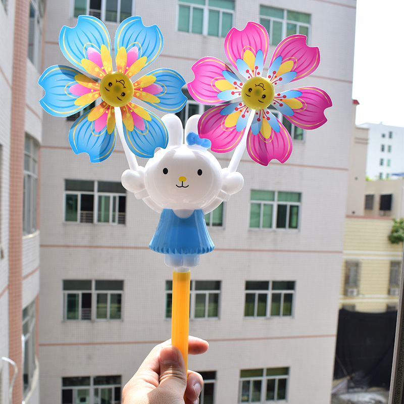 Windmill  Children&#039;s Toy Rabbit Cartoon Windmill Beach Night Market Stall Supply Kindergarten Prizes Scenic Spot