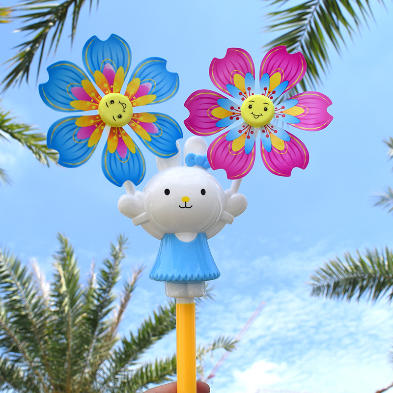 Windmill  Children's Toy Rabbit Cartoon Windmill Beach Night Market Stall Supply Kindergarten Prizes Scenic Spot
