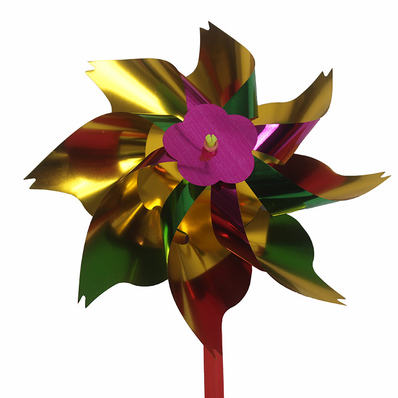 Double-Layer Sequined Windmill Cartoon Colorful Children's Park DIY Stall Beach Night Market Toys Yiwu Toy Supply