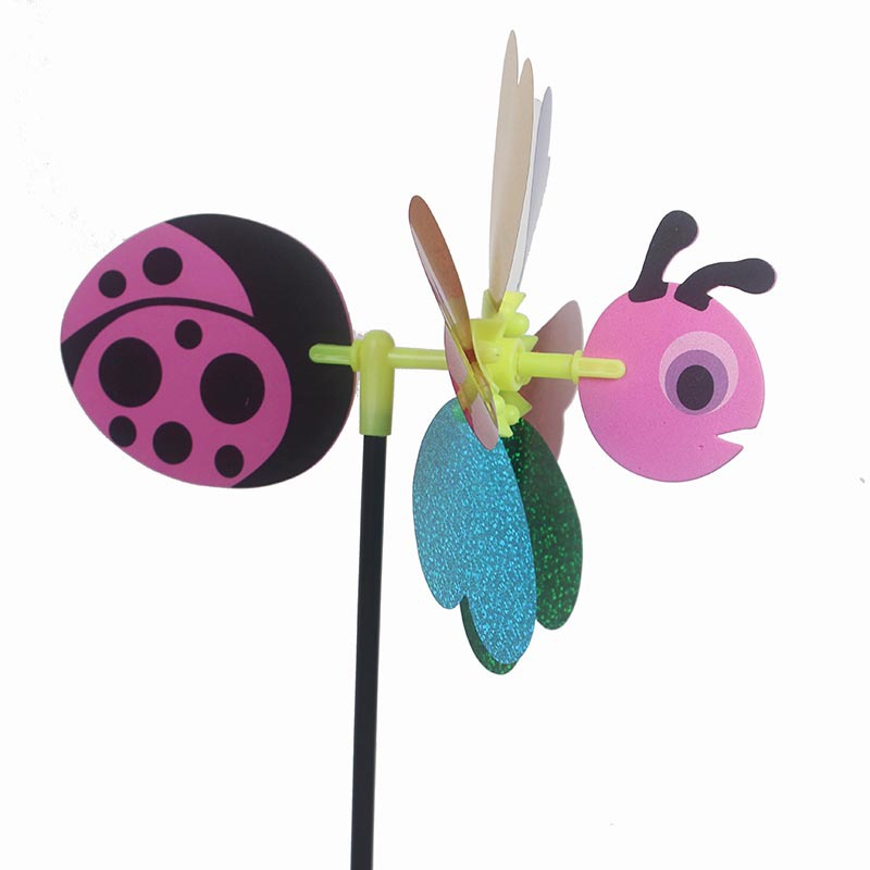 Double-Layer Sequined Windmill Cartoon Colorful Children's Park DIY Stall Beach Night Market Toys Yiwu Toy Supply