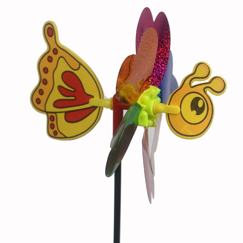 Double-Layer Sequined Windmill Cartoon Colorful Children's Park DIY Stall Beach Night Market Toys Yiwu Toy Supply