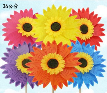 Double-Layer Sequined Windmill Cartoon Colorful Children's Park DIY Stall Beach Night Market Toys Yiwu Toy Supply