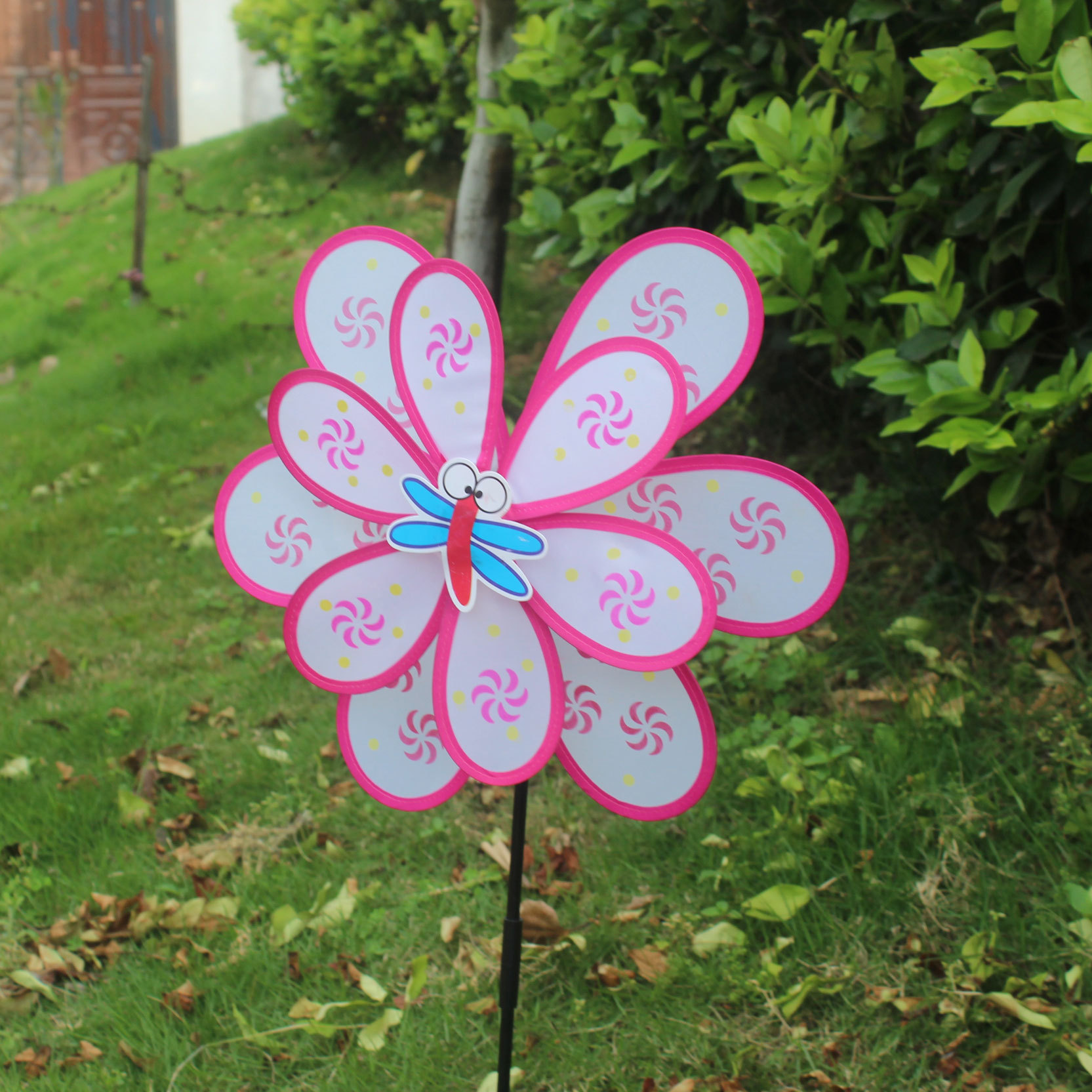 Double-Layer Sequined Windmill Cartoon Colorful Children's Park DIY Stall Beach Night Market Toys Yiwu Toy Supply