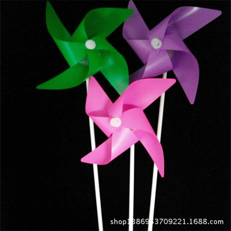 Double-Layer Sequined Windmill Cartoon Colorful Children's Park DIY Stall Beach Night Market Toys Yiwu Toy Supply