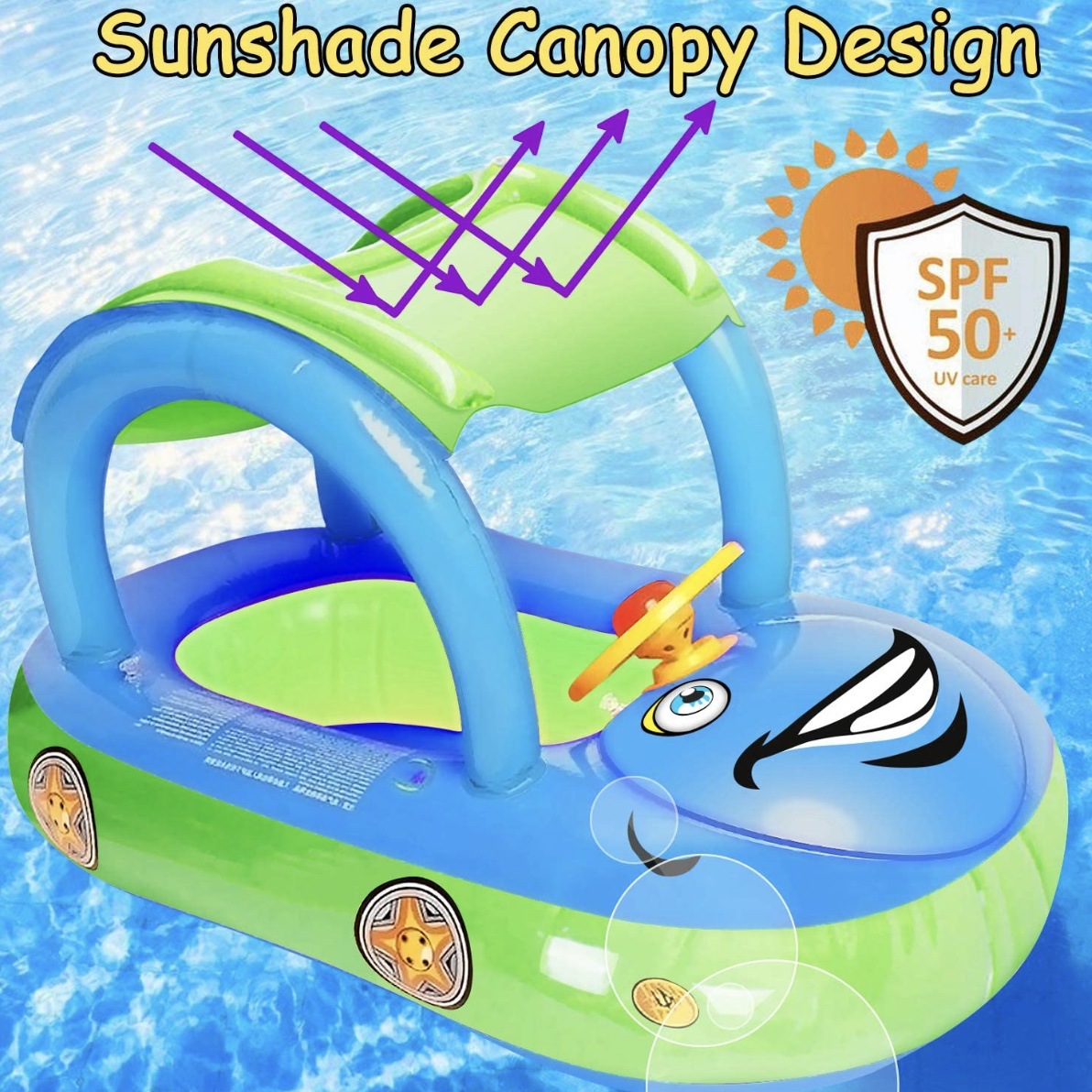 Factory Customized PVC Inflatable Toy Car Water Pool Beach with Beach Toy