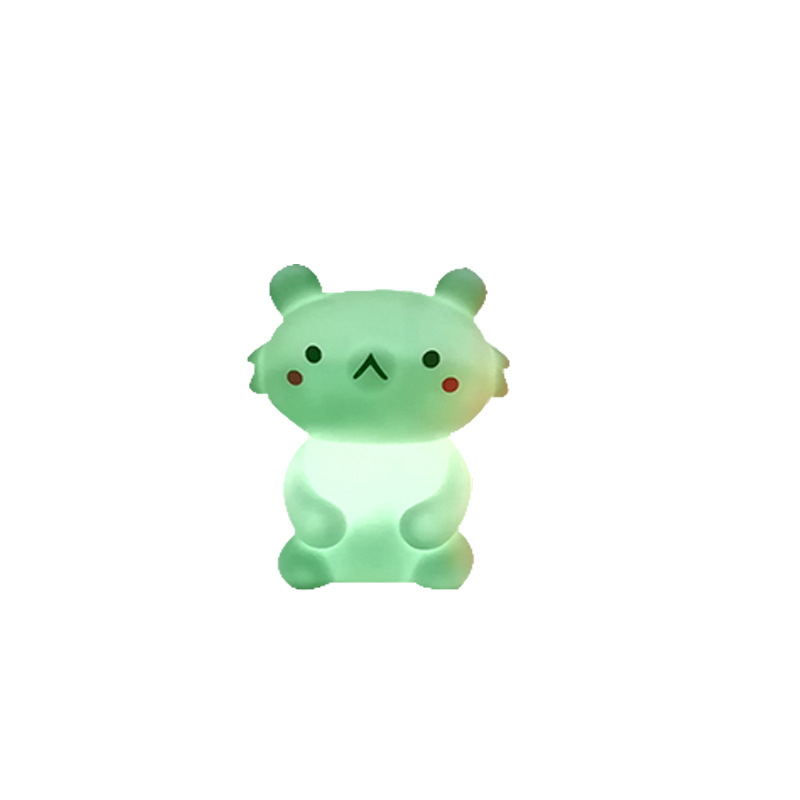 New unique gift cartoon bear silica gel lamp children bedside small night lamp decompression hand knead clap lamp