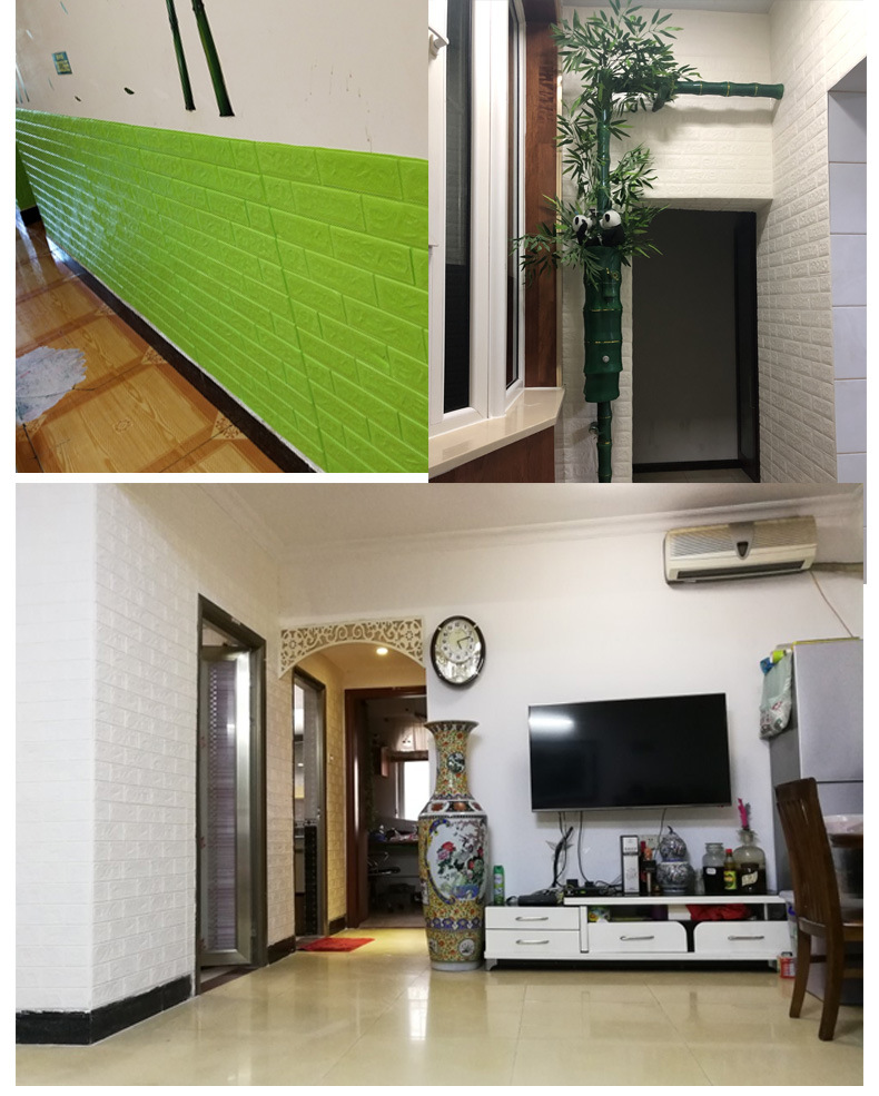 Simulation Brick Pattern Wallpaper Kindergarten Bedroom Background Wall Decoration Foam MoistureProof Wall Wallpaper