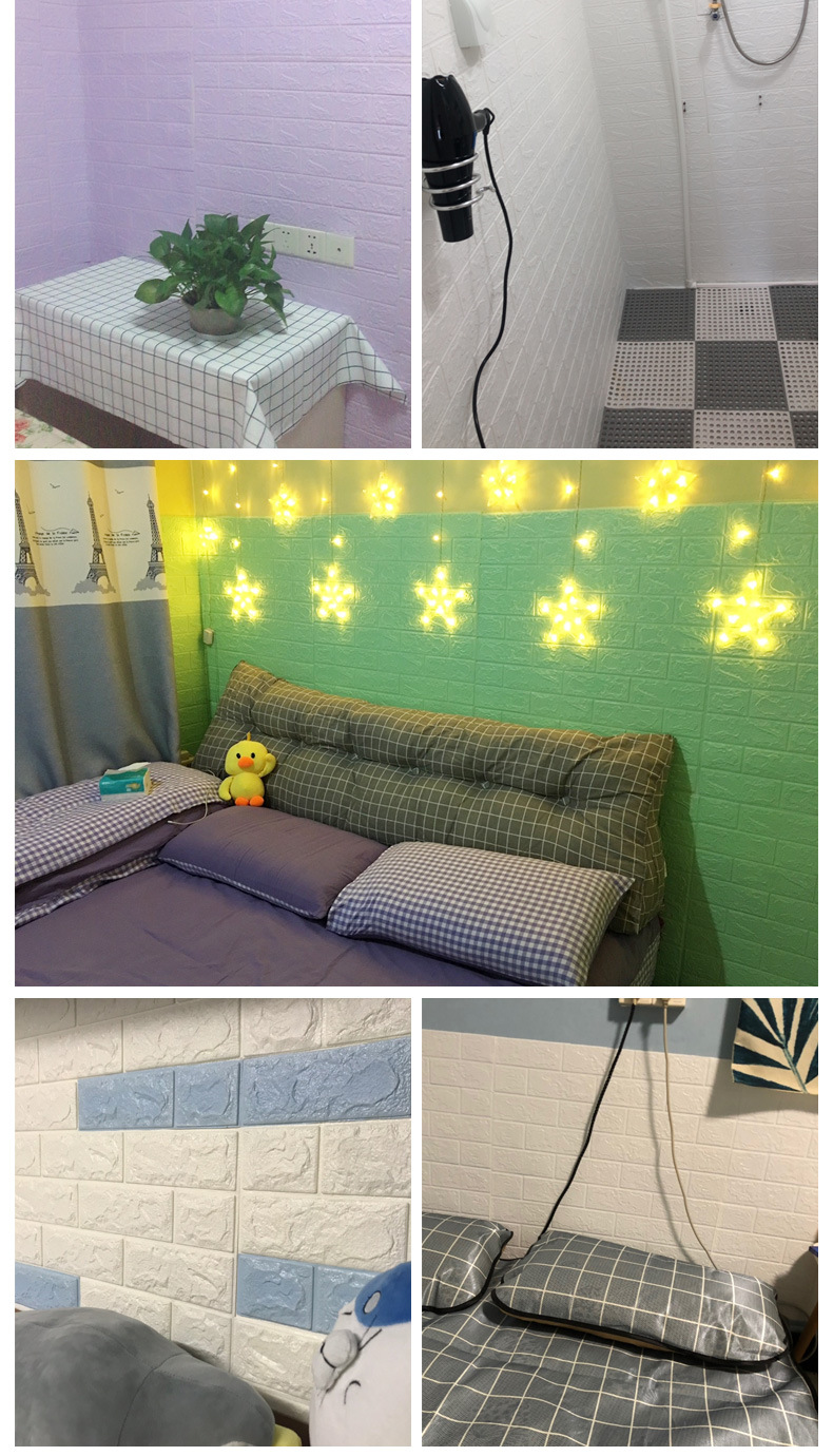 Simulation Brick Pattern Wallpaper Kindergarten Bedroom Background Wall Decoration Foam MoistureProof Wall Wallpaper
