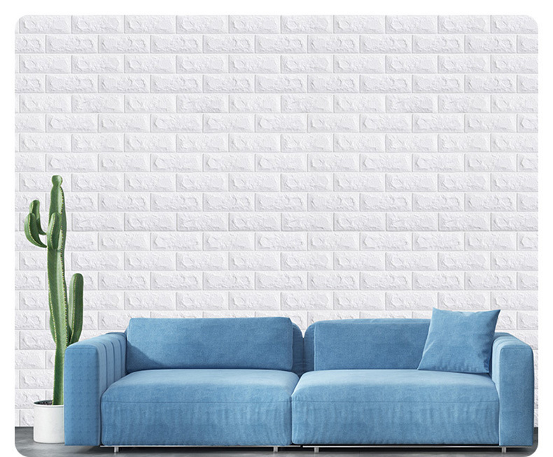 3D Wall Sticker Wallpaper AntiCollision SelfAdhesive Wallpaper Foam Brick Pattern Waterproof Wall Hangings Wallpaper