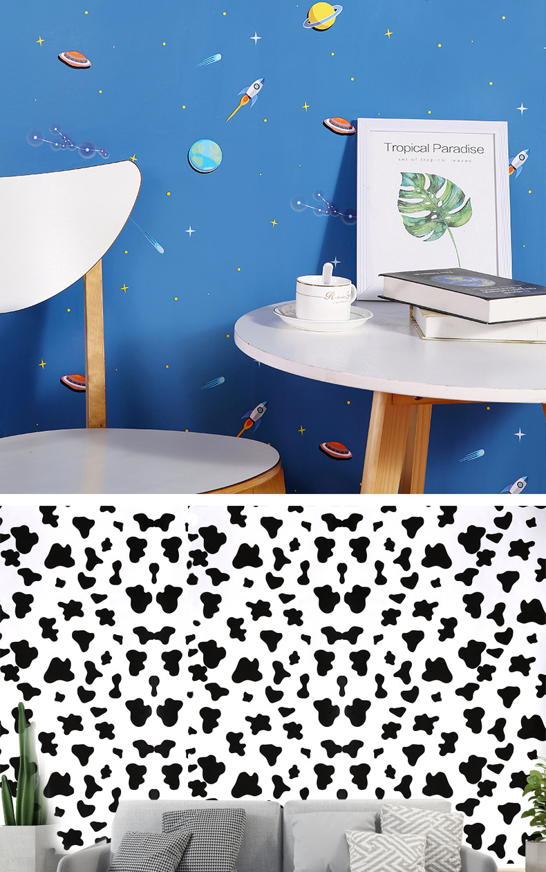 Wallpaper PVC Background Wall Self-Adhesive 3D Waterproof Moisture-Proof Wallpaper Living Room Snowflake Brick