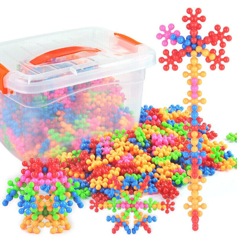 Building Blocks Children&#039;s Fun Assembling Snowflake Kindergarten Enlightenment Early Education DIY Toys Snowflake Brick