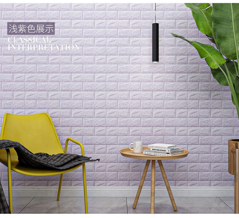 Large Quantity Free Shipping Foam 3D Stereo Wall Self-Adhesive Sticker Anti-Collision Snowflake Brick
