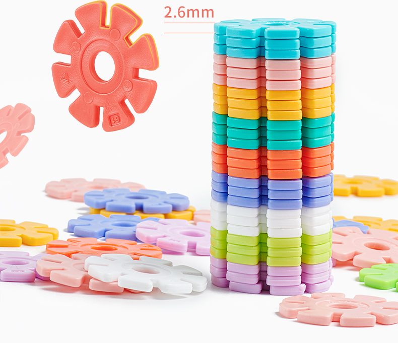 Snowflake Brick  Large Building Blocks Assembling and Combined Toys Inserts Girl Boy Puzzle Brain Moving