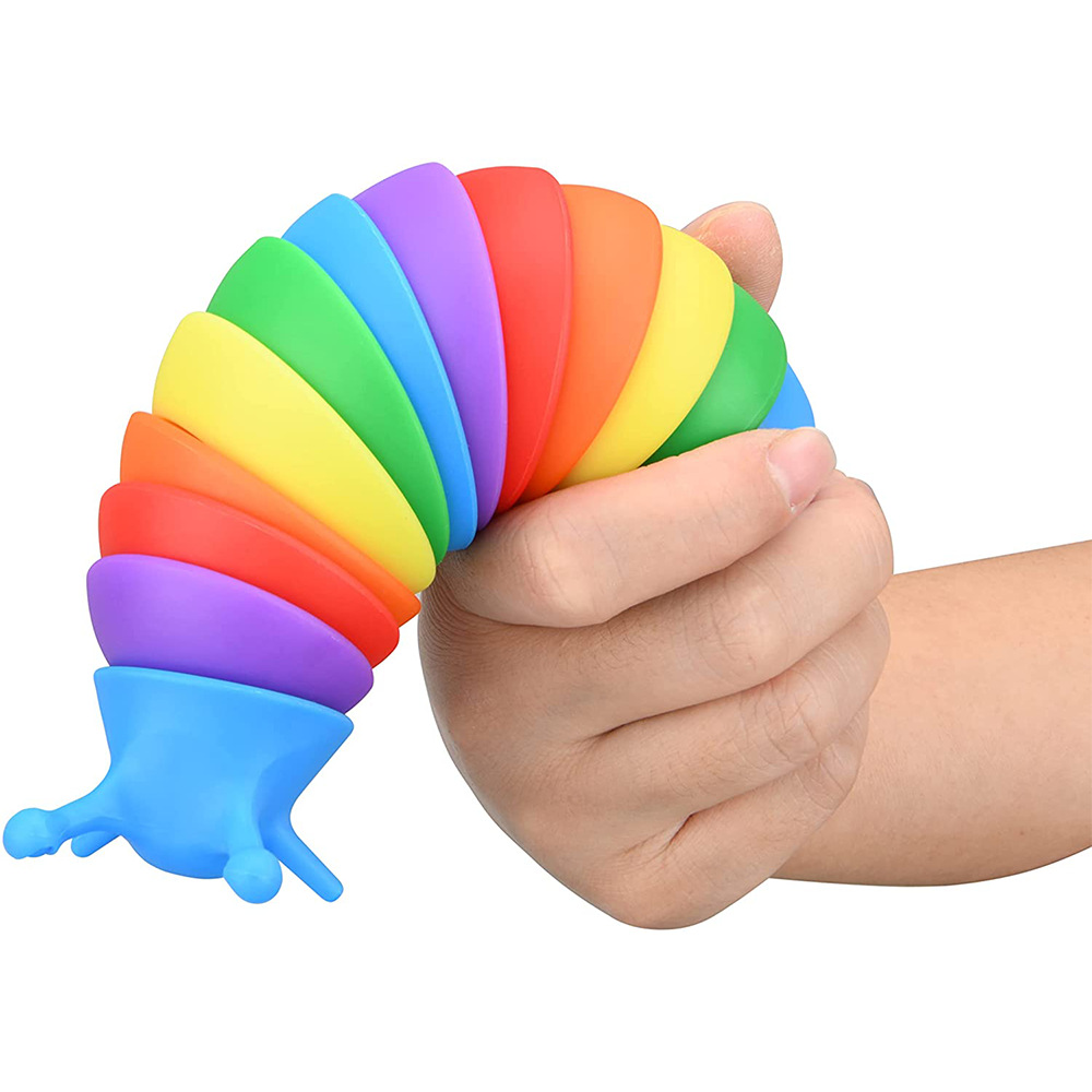 Decompression Slug Snail Twisting Children&#039;s Toy Fidget Slug Slug Prank Decompression Rainbow Worm