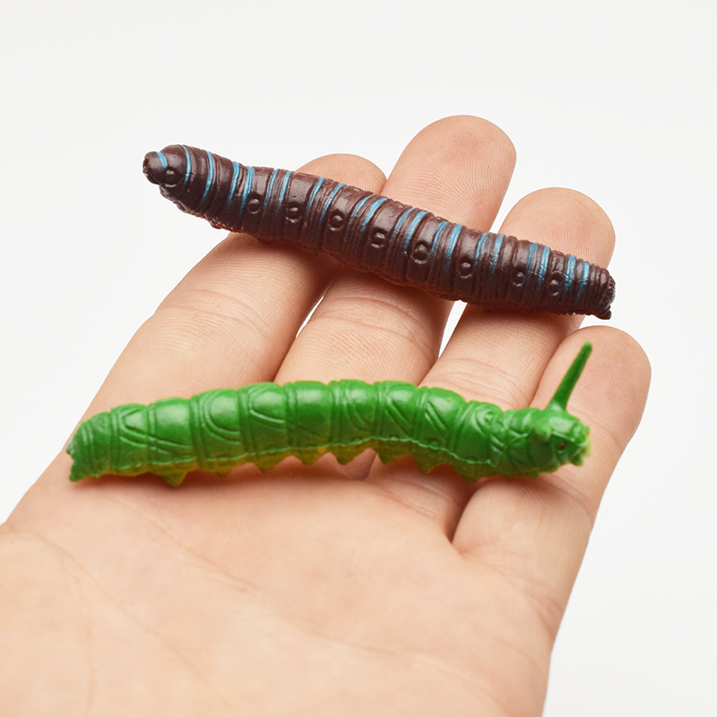 prank Toy Simulation Caterpillar Cabbage Insect Crawling Insect Animal Model Prank Trick Whole Person Scared Toy