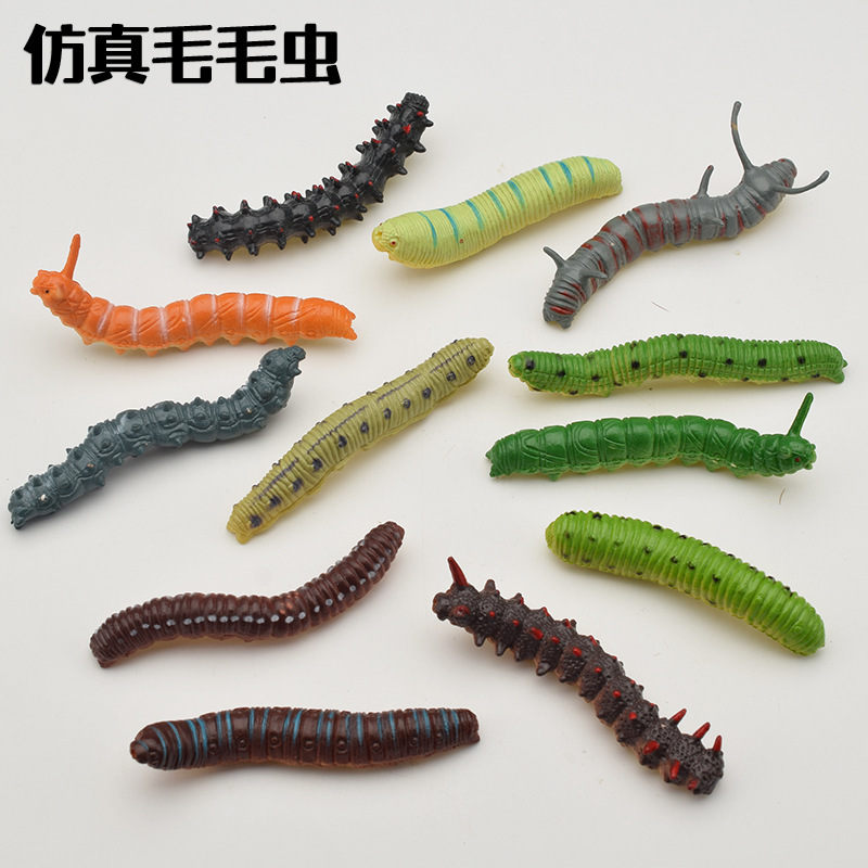 prank Toy Simulation Caterpillar Cabbage Insect Crawling Insect Animal Model Prank Trick Whole Person Scared Toy
