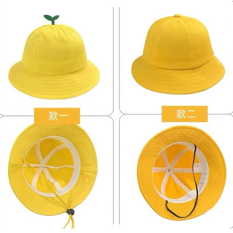Kindergarten Children&#039;s Cotton Yellow Cap 2022 New Spring Primary School Student Hat Japanese Maruko Sun Hat Wholesale