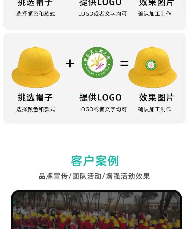 Kindergarten Children's Cotton Yellow Cap 2022 New Spring Primary School Student Hat Japanese Maruko Sun Hat Wholesale