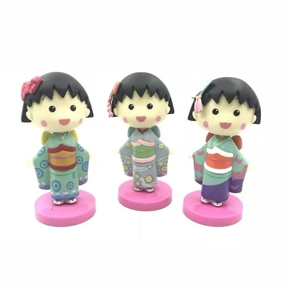Kimono Cherry Maruko Blind Box Garage Kits Ornaments Cartoon Cute Anime Doll Doll Girlfriend Gifts Ornaments