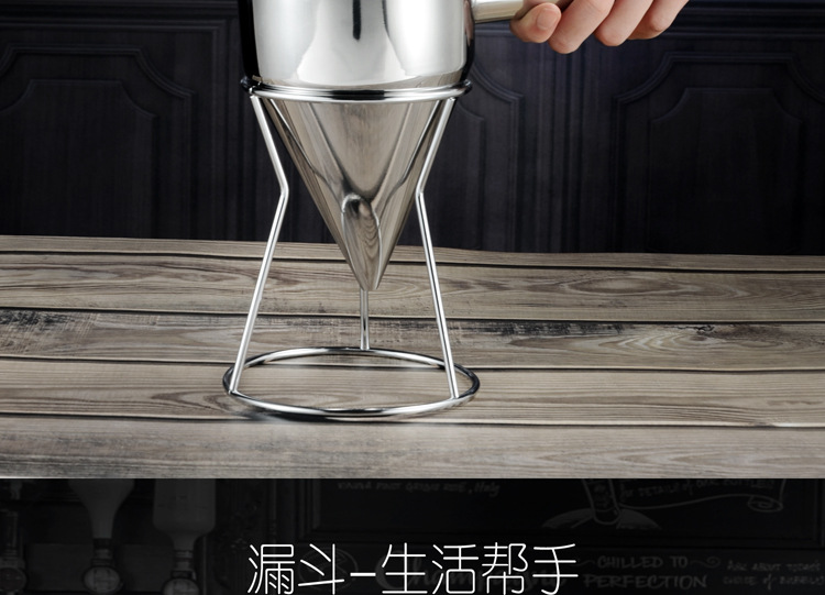 Stainless Steel Conical Funnel Octopus Chibi Maruko-Chan Funnel Kitchen Sushi Tool DIY Batter Metering Funnel Holder