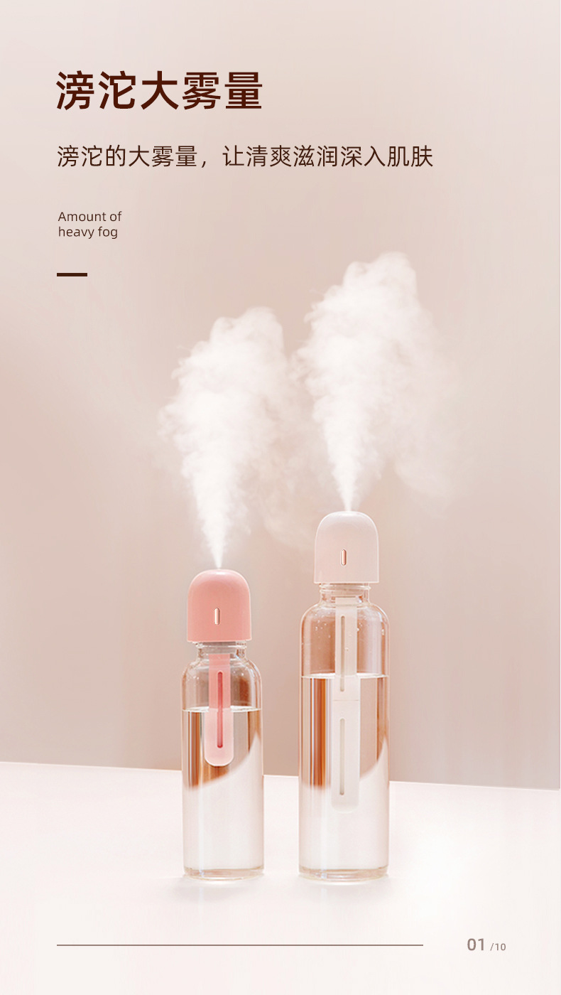 Creative Maruko Mini Wireless Humidifier Charging Household Desk Humidifier Car USB Small Water Replenishing Instrument