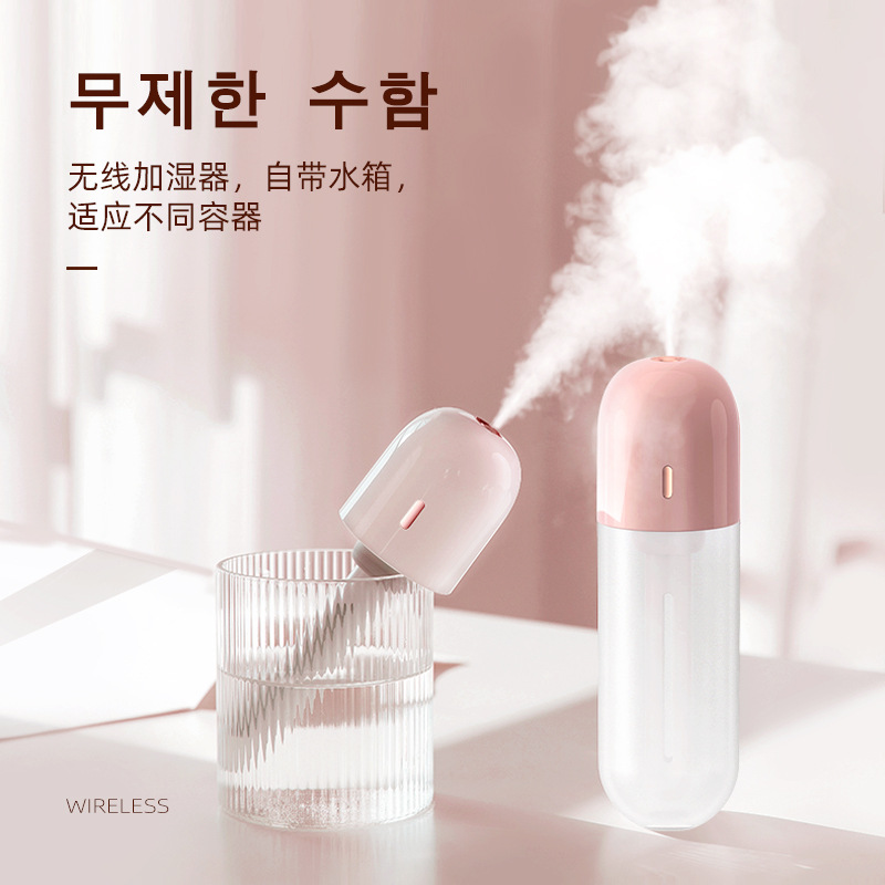 Creative Maruko Mini Wireless Humidifier Charging Household Desk Humidifier Car USB Small Water Replenishing Instrument