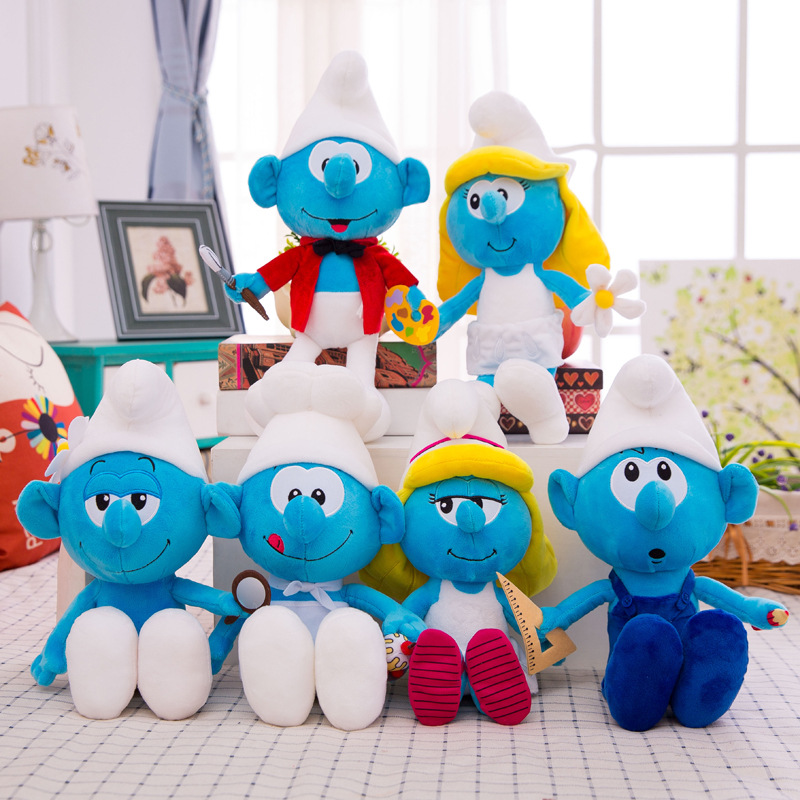 Blue Elf Doll Doll Plush Toy Cartoon Anime Ragdoll Blue Sister Smurfs 
