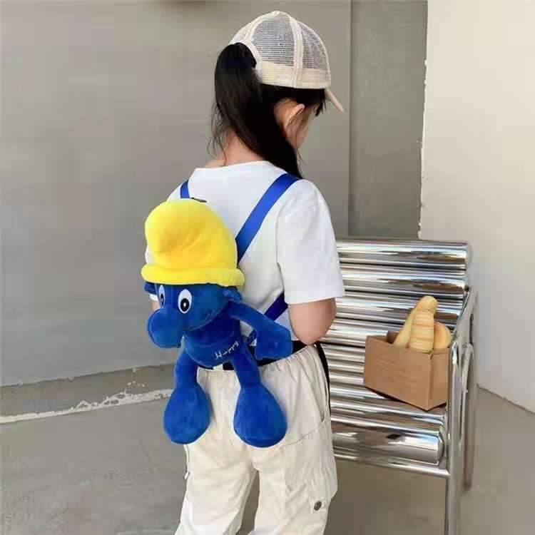 Cartoon Blue Elf Plush Toy Prize Claw Doll Children&#039;s Shoulder Smurfs