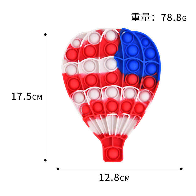 Pop It Fidget Cross-Border Hot Selling Rainbow New Camouflage Hot Air Balloon Deratization Pioneer Desktop Educational Toys