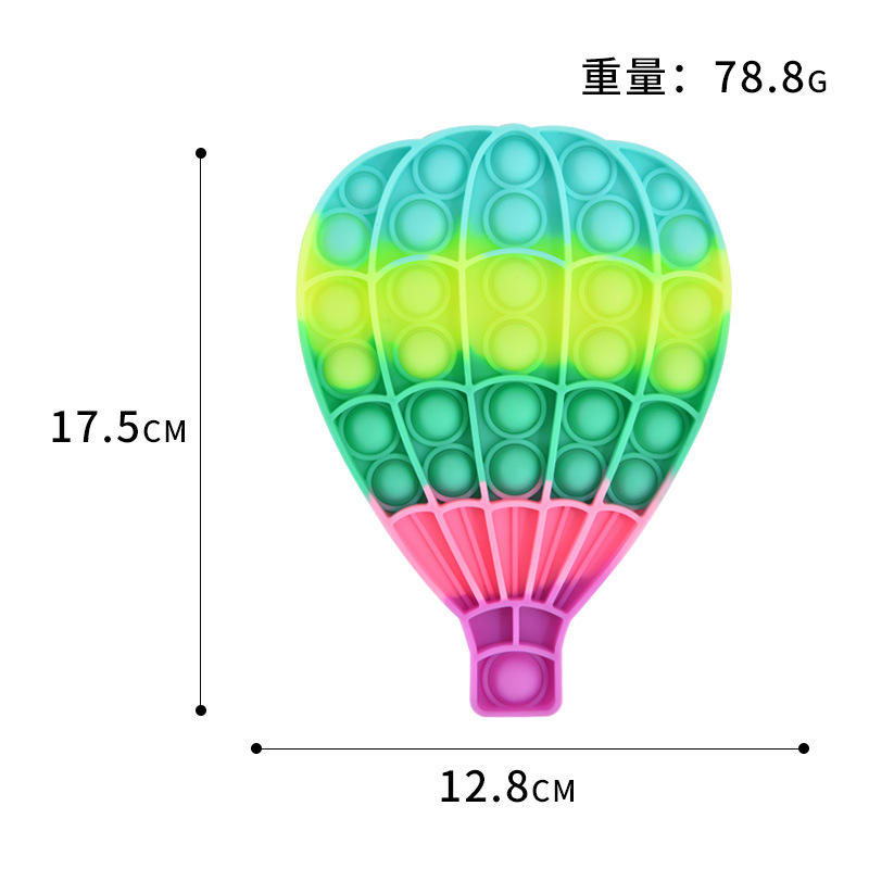 Pop It Fidget Cross-Border Hot Selling Rainbow New Camouflage Hot Air Balloon Deratization Pioneer Desktop Educational Toys